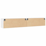 Wall Cabinets 2 pcs White 100x30x35 cm Solid Wood Pine 813468