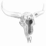 Bull Skull Silver 53 x 11 x 40 cm Aluminium 42000131