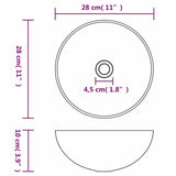 Bathroom Sink Ceramic Dark Blue Round 146979