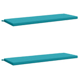2-Piece Bench Cushions SOEST 2 pcs 100% Polyester Turquoise 949483