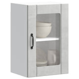 Kitchen Wall Cabinet with Glass Door Lucca Concrete Grey 853771