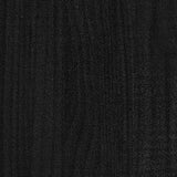 810041 Bed Frame without Mattress Black Solid Wood 200x200 cm