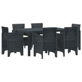Garden Dining Set 7 pcs Anthracite Polt rattan 3378556