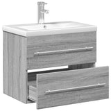 Bathroom Sink Cabinet with Built-in Basin Grey Sonoma 3278774