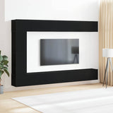 TV Cabinet Set Wall-mounted 9 pcs Black oak 30.5 x 30 x 110 cm 3333058