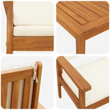 Garden Sofa Set 3 pcs Brown 45 x 45 x 38cm Solid Acacia wood 4106577