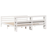 Bed Frame with Headboard without Mattress White 180x200 cm Super King 3305950