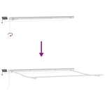 Manual Retractable Awning with LED Burgundy 400x300 cm 3214974
