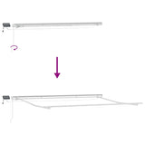 Manual Retractable Awning with LED Burgundy 400x300 cm 3214974