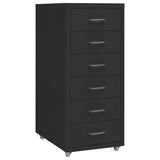 Mobile File Cabinet Black 28x41x69 cm Metal 335918