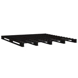 Pallet Bed without Mattress Black Small Double Solid Wood 821431