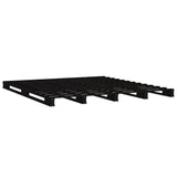 Pallet Bed without Mattress Black 140x190 cm Solid Wood 821441