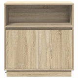 LED Sideboard Sonoma Oak 71 x 34.5 x 75 cm Engineered Wood 869652
