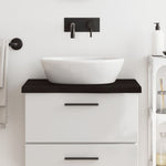 Bathroom Countertop Dark Brown 60x50x cm Treated Solid Wood 3156204