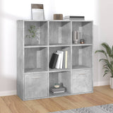 Book Cabinet Concrete Grey 98x30x98 cm Engineered Wood 801120