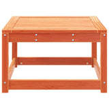 Garden Footstool Wax Brown Solid Wood Pine 844681