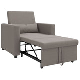 Pull out Sofa Bed Single Taupe 90 x 165 x 87 cm Fabric 42002690