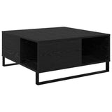 Coffee Table Black Oak 80 x 80 x 36.5 cm Engineered Wood 881671