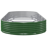 Garden Raised Bed Galvanised Steel 373x140x36 cm Green 319033