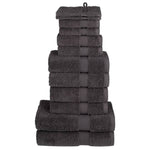 12 Piece Premium Towel Set SOLUND Anthracite 600 gsm 137571
