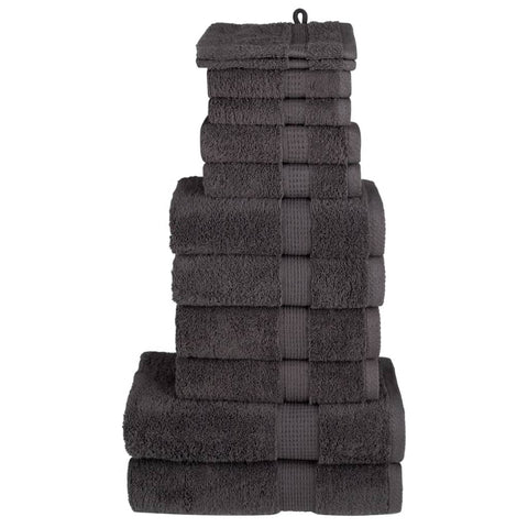 12 Piece Premium Towel Set SOLUND Anthracite 600 gsm 137571