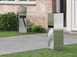 Solar Led Pathway Light 2 pcs Silver Stainless Steel 879720