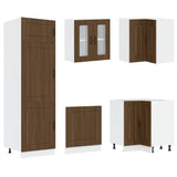 14 Piece Kitchen Cabinet Set Kalmar Brown Oak Engineered Wood 3314978