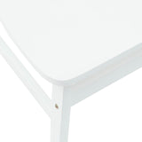 Dining Chairs 2 pcs White 42 x 47.5 x 81 cm Solid Rubber Wood 42020435