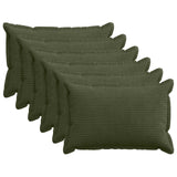 Cushion Cover 6 pcs HOUTEN Green 50 x 70 cm Corduroy 919518