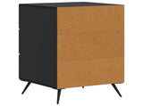 Bedside Cabinet Black 43 x 41 x 66.5 cm Engineered Wood 895476
