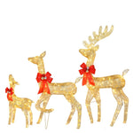 ZNTS 3pcs 54*38*122cm 30.00V 3.60W Family Elk Golden Iron Frame Cotton Thread Green Onion Powder 77346658