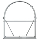 Log Holder Light Grey 120x45x140 cm Galvanised Steel 364551