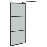 Shower walls Black 90 x 195 cm Glass and Aluminium 151890