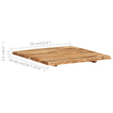 Table Top Natural Acacia Solid Acacia wood 58x Durable 286327