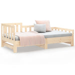 ZNTS Pull-out Day Bed without Mattress 2x cm Solid Wood Pine 820746