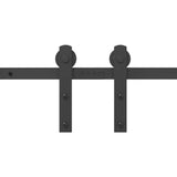 Sliding Door Hardware Kit 366 cm Steel Black 3295777