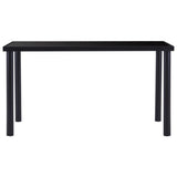 Dining Table Black 140x70x75 cm Tempered Glass 281853