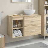 Bathroom Furniture Set 2 pcs Sonoma Oak Engineered Wood 3403874