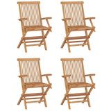 ZNTS 5 Piece Folding Outdoor Dining Set Solid Wood Teak 3096572