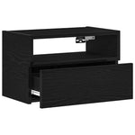 ZNTS Wall-mounted Bedside Cabinets 2 pcs Black 45x26x28.5 cm 858599
