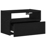 ZNTS Wall-mounted Bedside Cabinets 2 pcs Black 45x26x28.5 cm 858599
