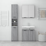 ZNTS 3 Piece Bathroom Cabinet Set Grey Sonoma Engineered Wood 3115882