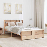Bed Frame with Headboard Brown 120 x 200 cm Engineered Wood 877227