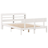 Bed Frame without Mattress White 140x200 cm Solid Wood Pine 3306620