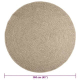 Rug ZIZUR Beige 160 cm Jute Look Indoor and Outdoor 4010416