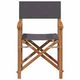 Director Chair Grey Solid Teak Wood 42008018