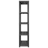 ZNTS Storage Shelf 5-Tier Black 213x38x170 cm Plastic 3059856