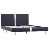 Bed Frame without Mattress Black Faux Leather 135x190 cm Double 281008