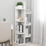 Book Cabinet White 48x25.5x140 cm Engineered Wood 808909