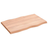 Table Top Light Brown 80x50x cm Treated Solid Wood Live Edge 363942